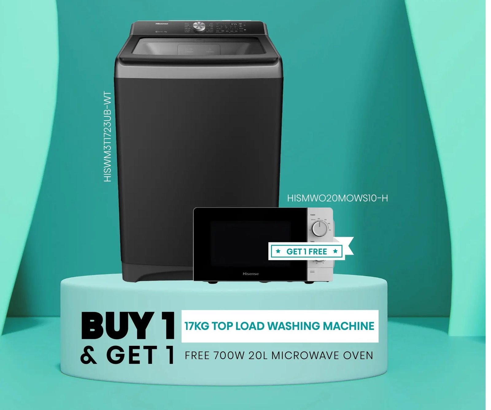 Hisense Top Load 17KG (WT3T1723UB) Washing Machine