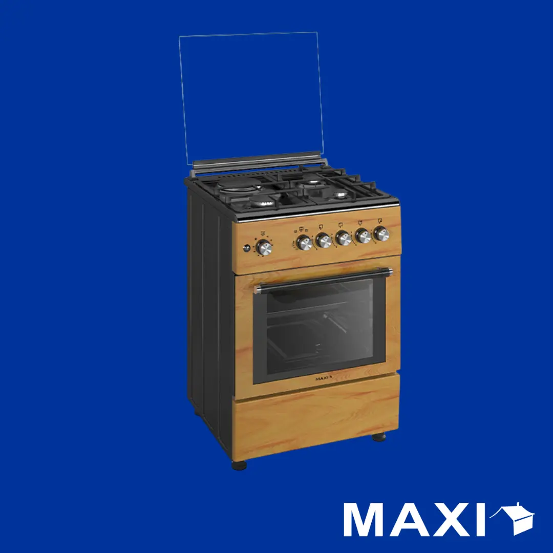 Maxi Gas Cooker 60x60 CM (3+1) Burners IGL Wood (TR)