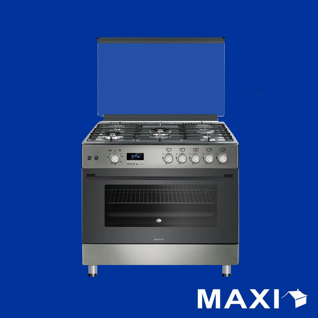 Maxi Gas Cooker 60x90 CM (5) Burners Shine Line Grey (FK962DGD)