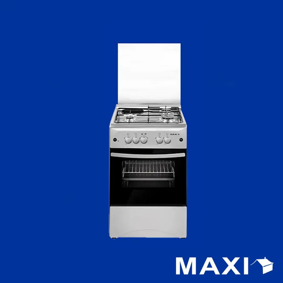 Maxi Gas Cooker 50x50 CM (3+1) Burners Inox