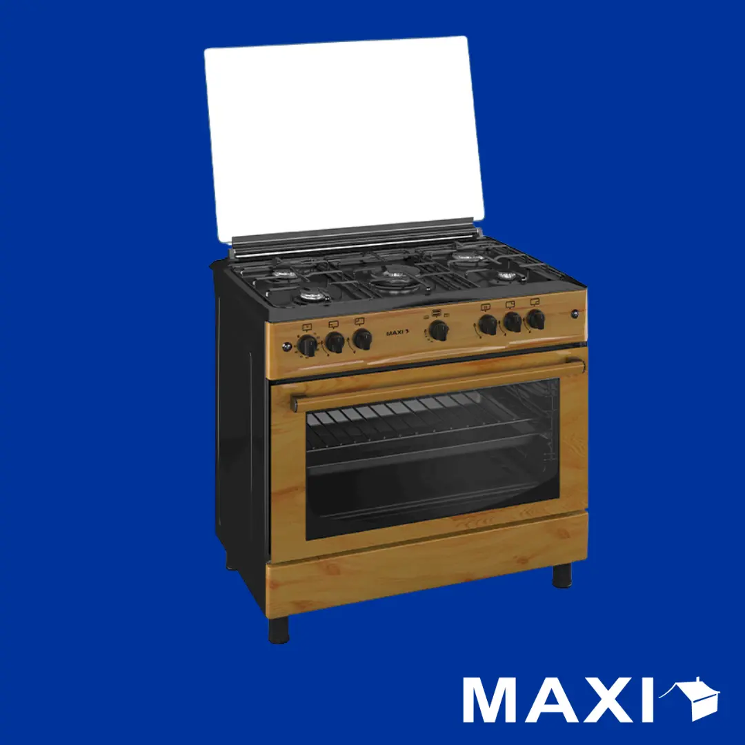 Maxi Gas Cooker 60x90 CM (5) Burners Wood