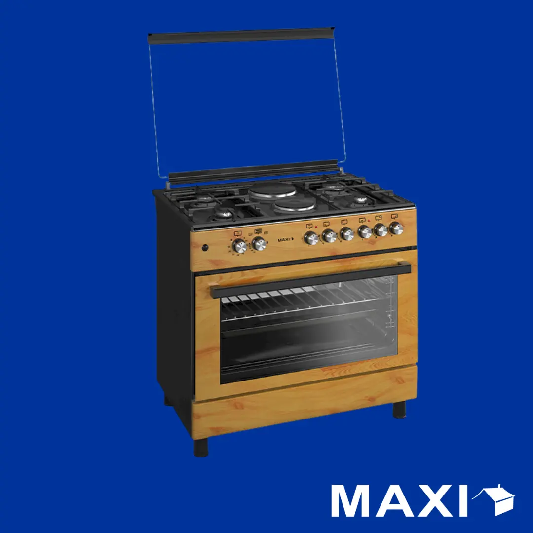Maxi Gas Cooker 60x90 CM (4+2) Burners Wood (TR)