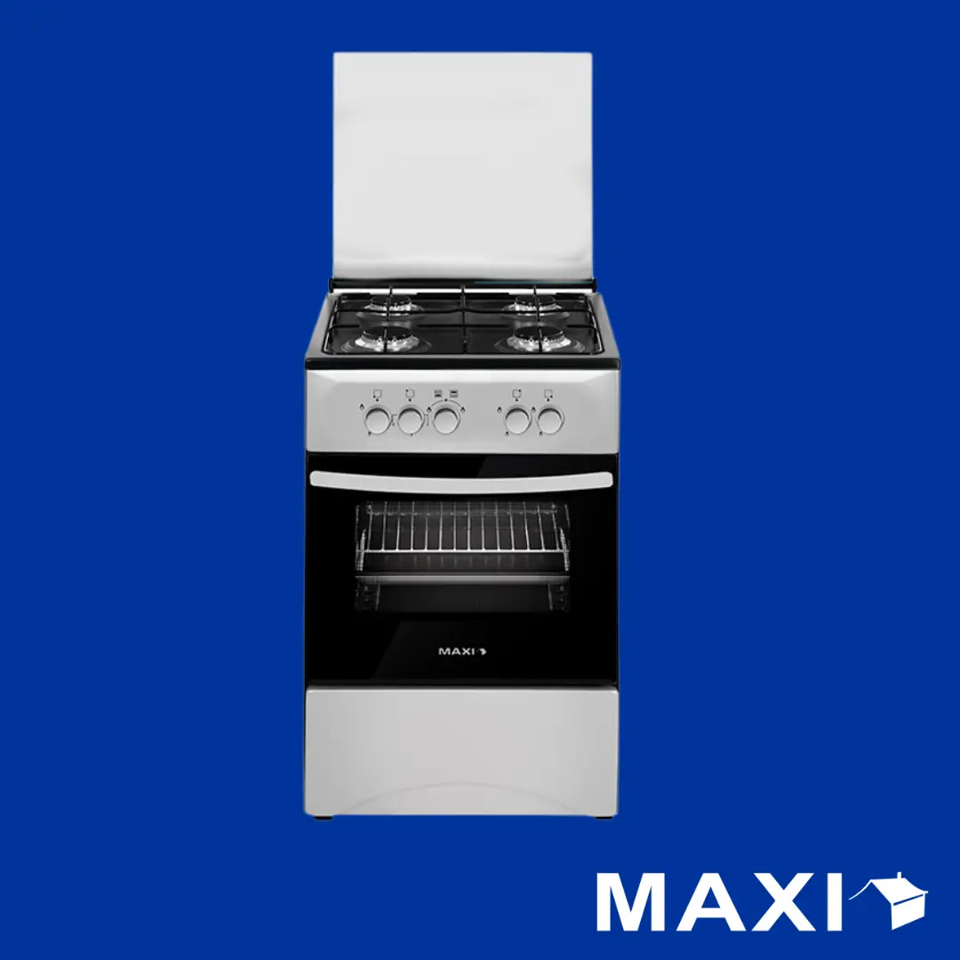 Maxi Gas Cooker 50x50 CM (4) Burners Black & Grey (BASIC)