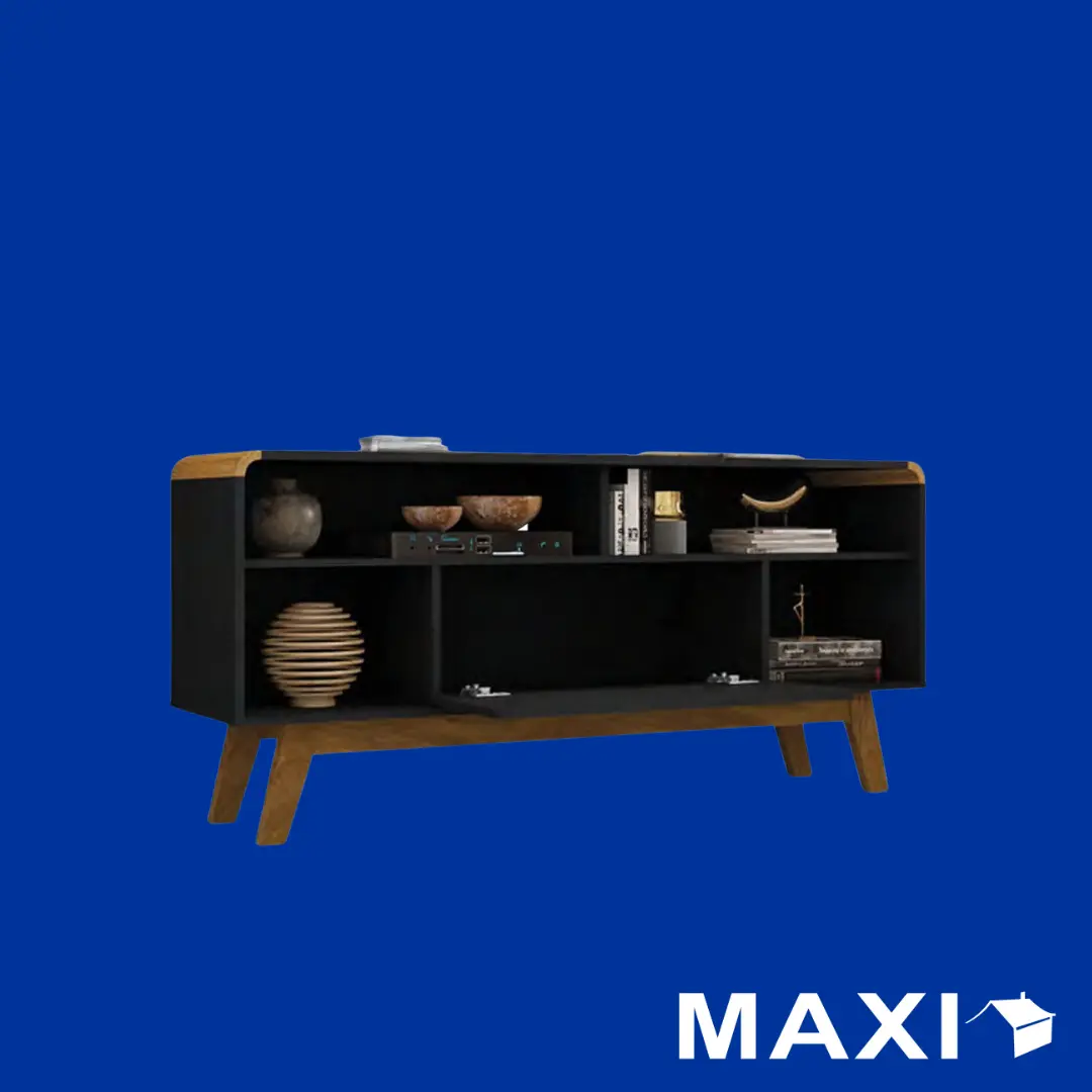 Maxi Lazuli TV Stand 136CM (Black Matte)