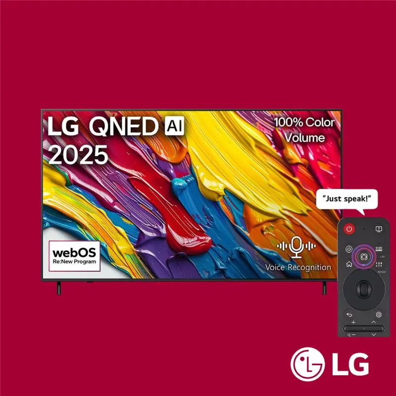 LG TV QNED 75 Inch QNED82A6A 4K Smart TV AI Magic remote webOS25