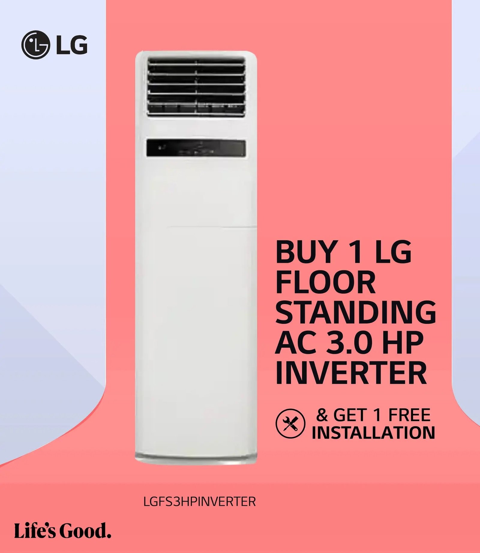 LG Floor Standing AC 3.0 HP Inverter